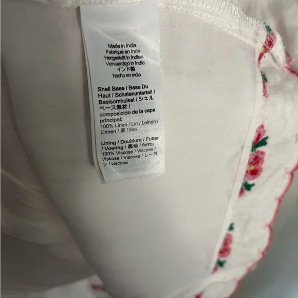 NWT J Crew Embroidered Mini Dress in Linen size 14 - Picture 5 of 5